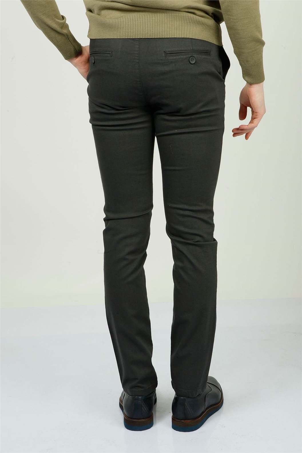 Antrasit Slim Fit Chino Pantolon