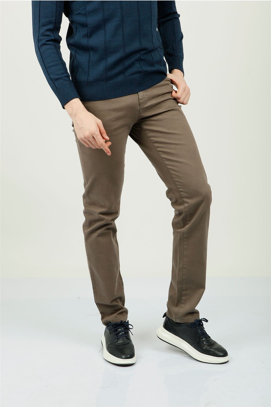 Antrasit Slim Fit Chino Pantolon
