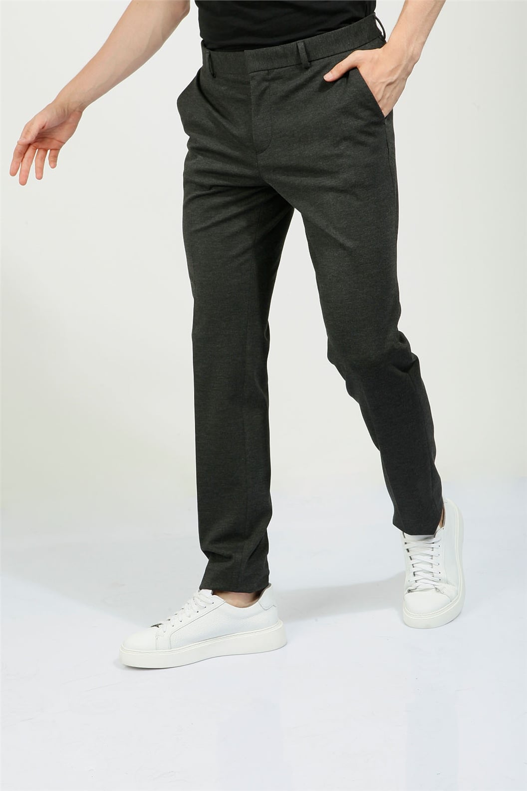 Antrasit Slim Fit Jogger Pantolon