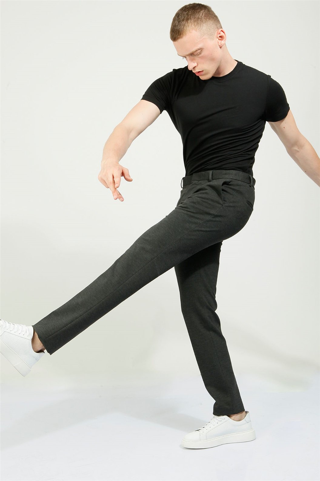 Antrasit Slim Fit Jogger Pantolon