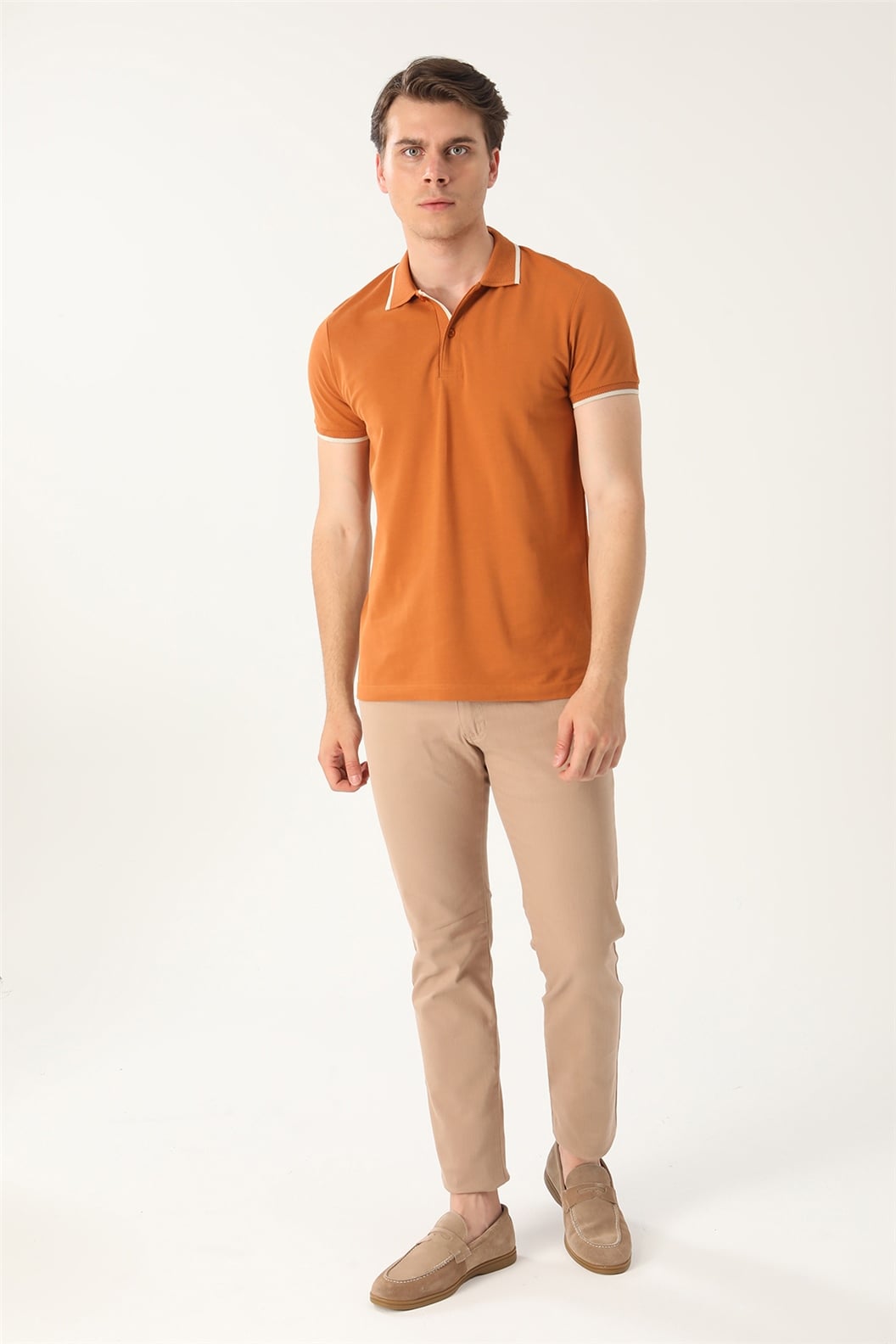 Bakır Comfort Fit Polo Yaka T-Shirt