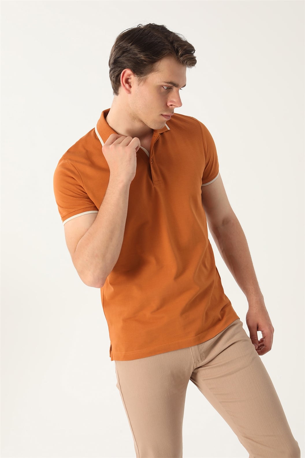 Bakır Comfort Fit Polo Yaka T-Shirt