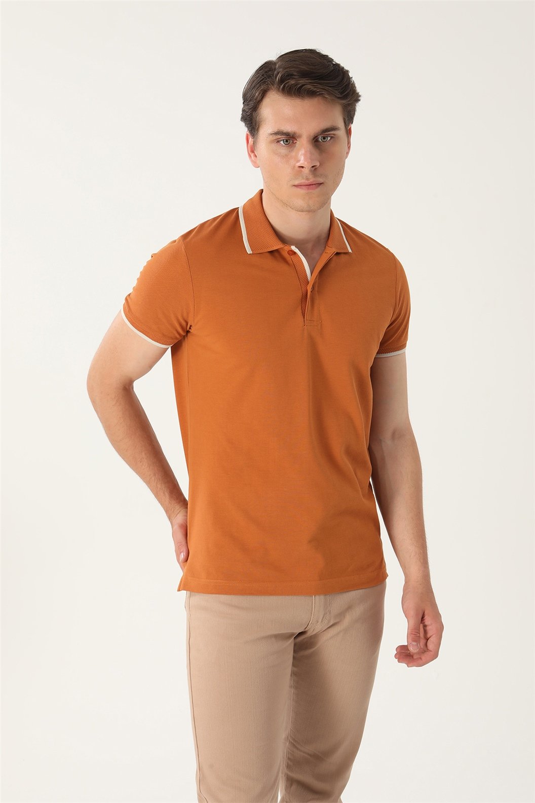 Bakır Comfort Fit Polo Yaka T-Shirt