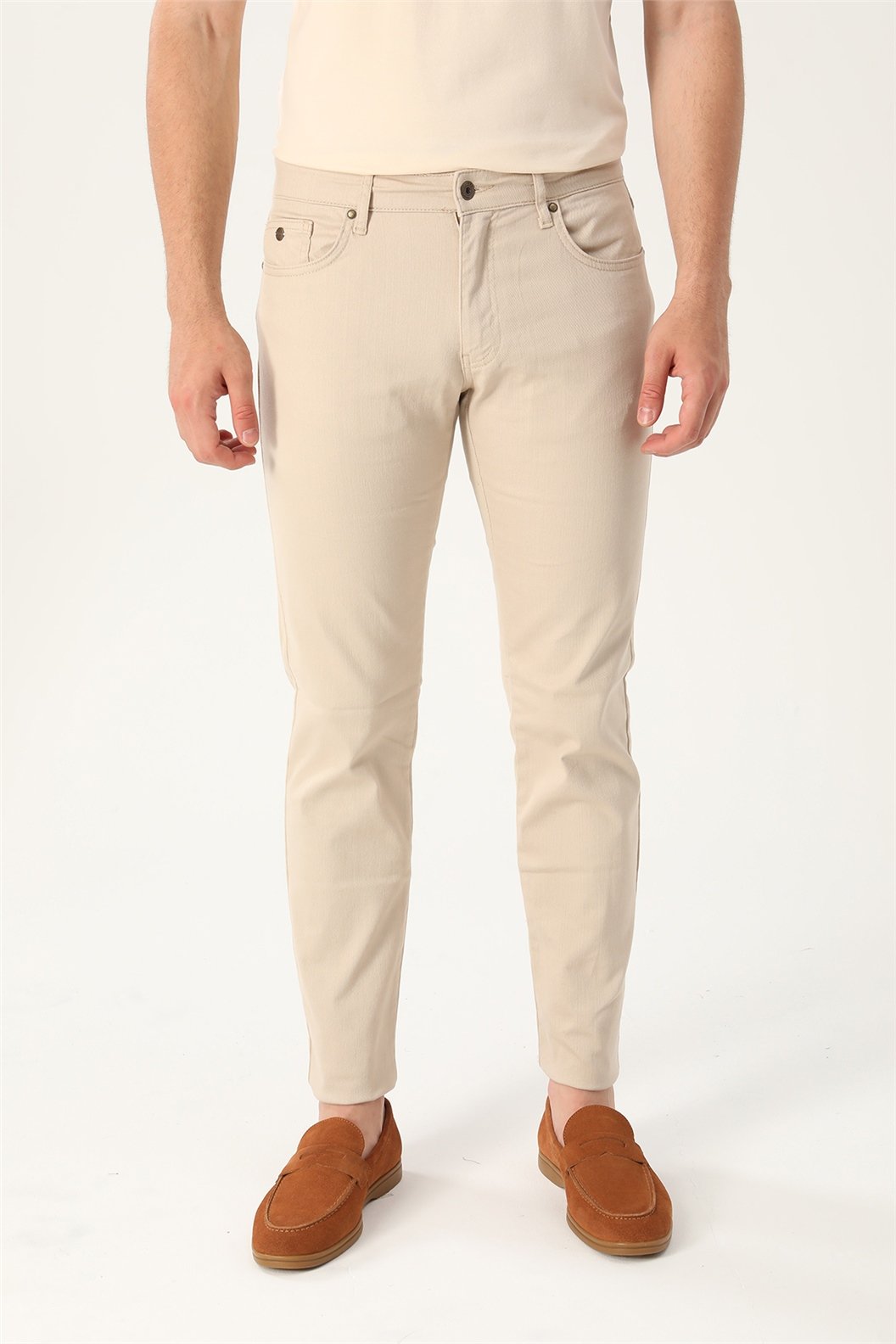 Bej Comfort Fit 5 Cep Pantolon