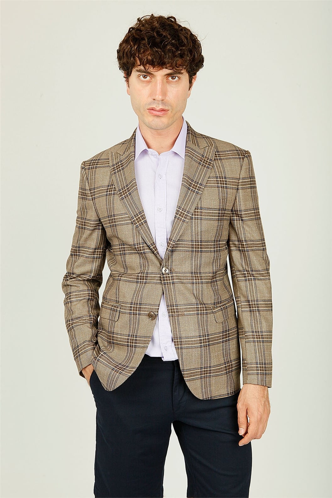Bej Comfort Fit 6 Drop Ceket
