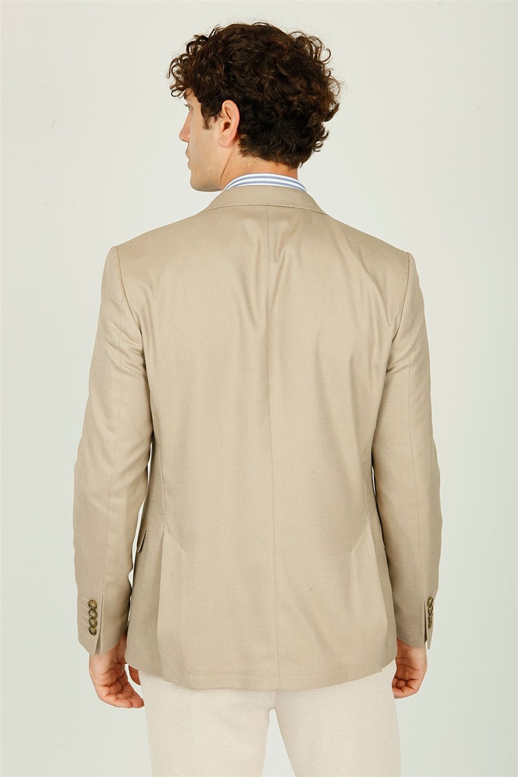 Bej Comfort Fit 6 Drop Ceket