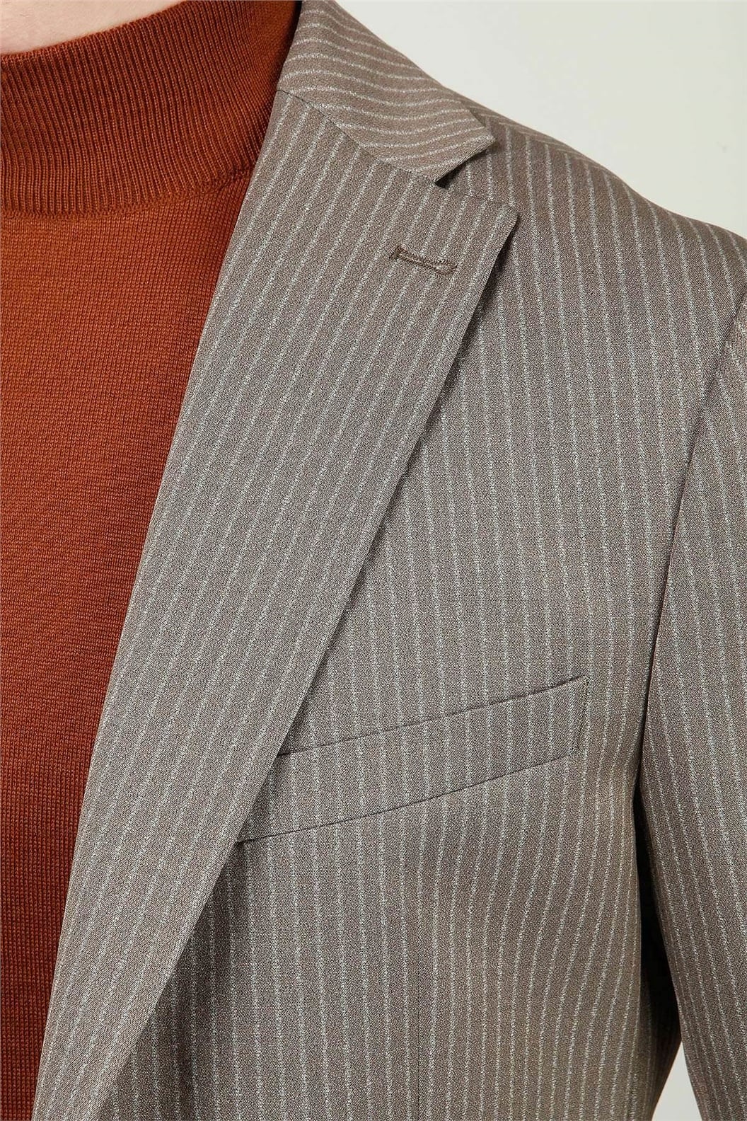 Bej Comfort Fit 6 Drop Takım Elbise