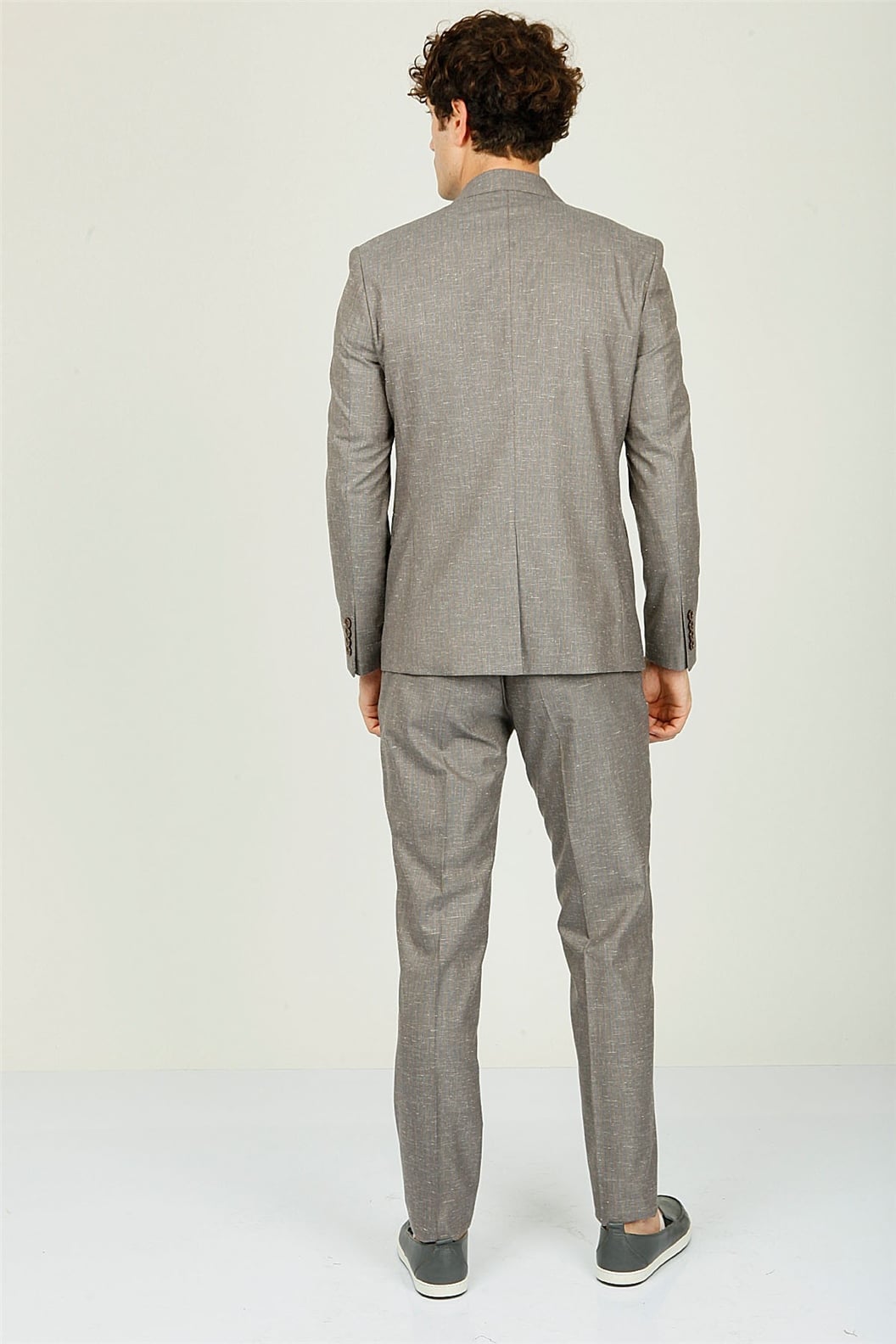 Bej Comfort Fit 6 Drop Takım Elbise