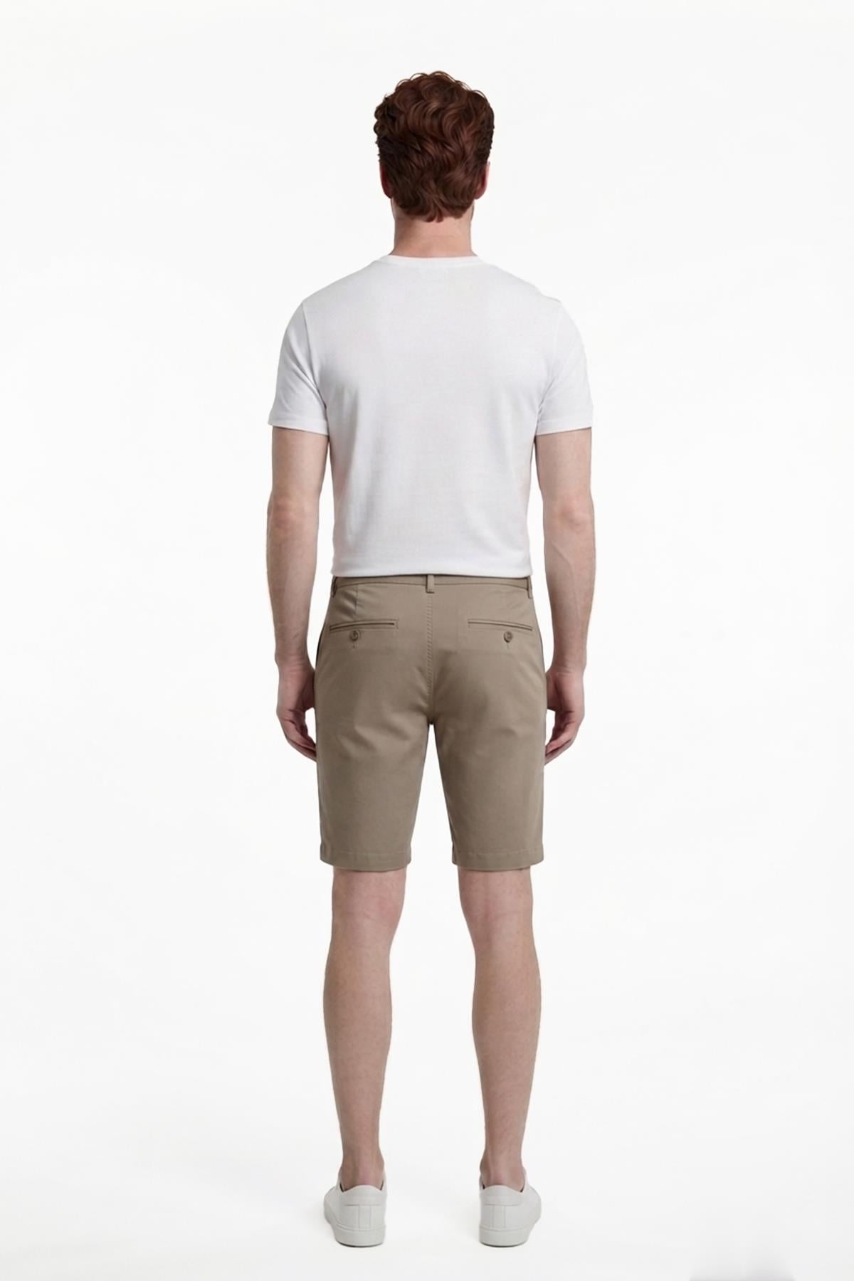BEJ Comfort Fit Bermuda Şort