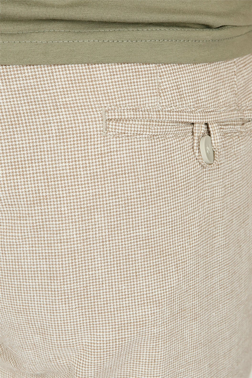 Bej Comfort Fit Chino Pantolon