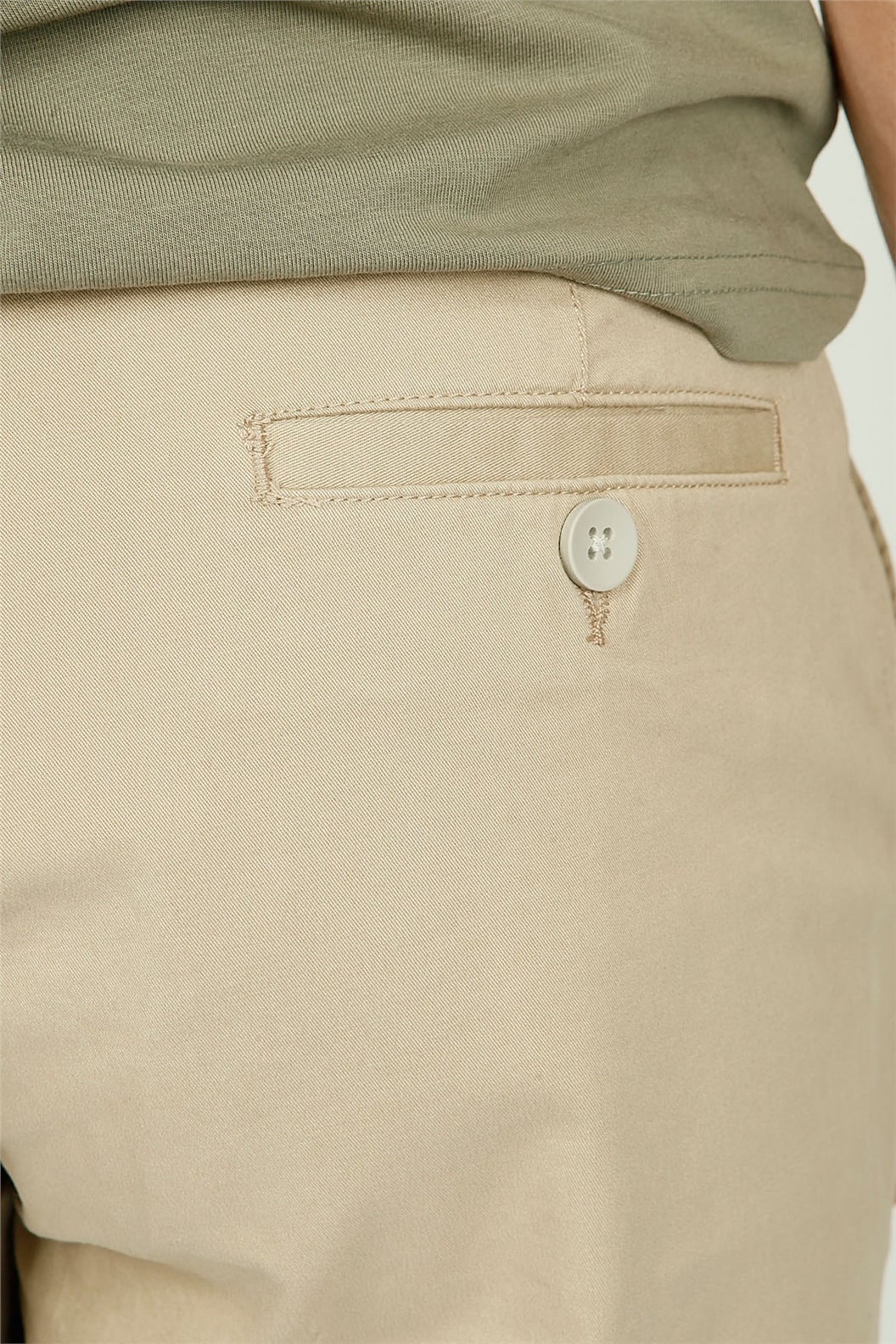 Bej Comfort Fit Chino Pantolon