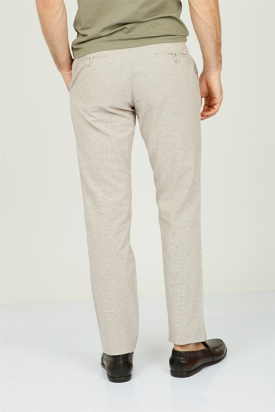 Bej Comfort Fit Chino Pantolon
