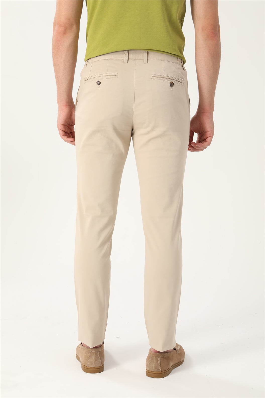Bej Comfort Fit İtalyan Cep Chino Pantolon