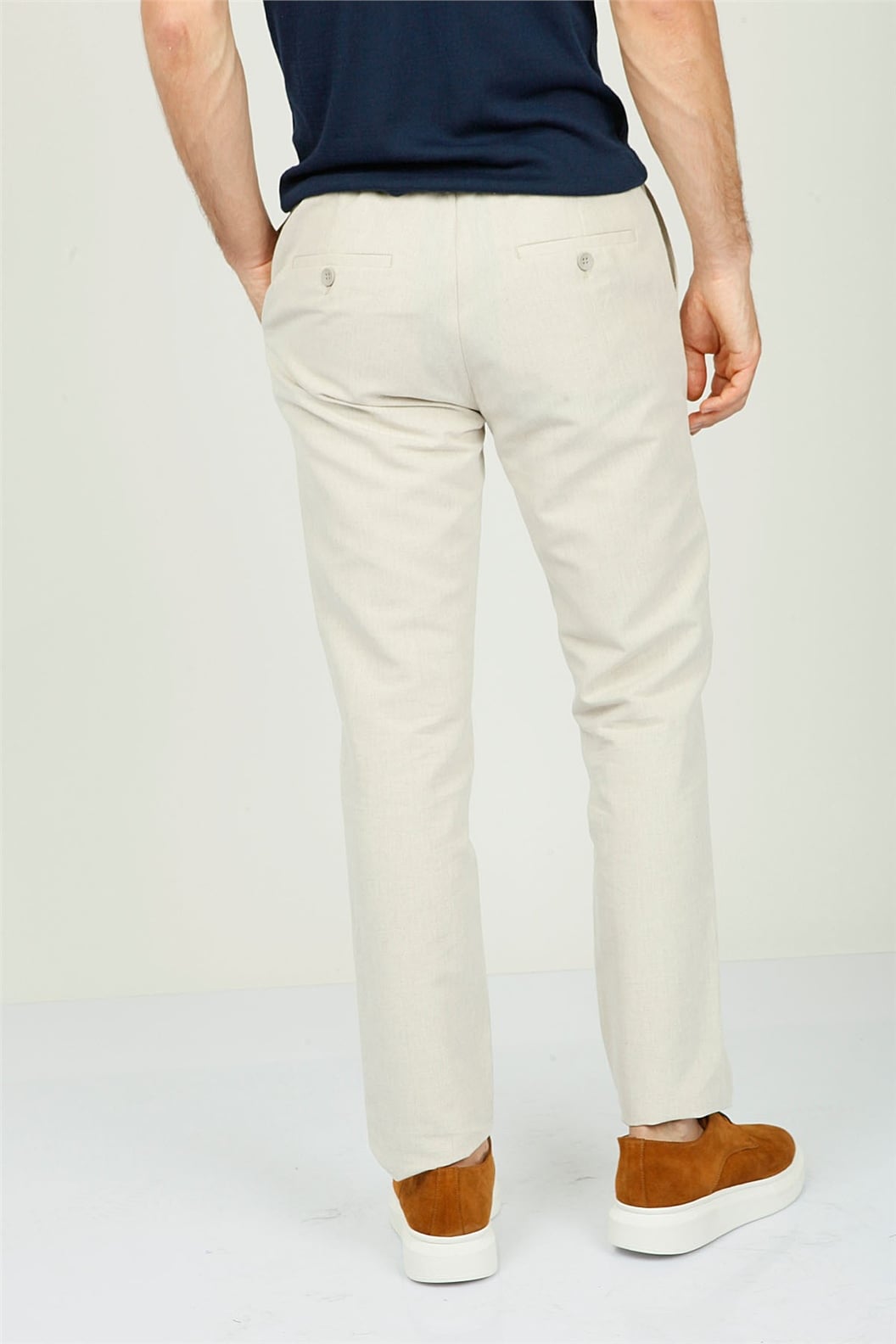 Bej Comfort Fit Jogger Pantolon