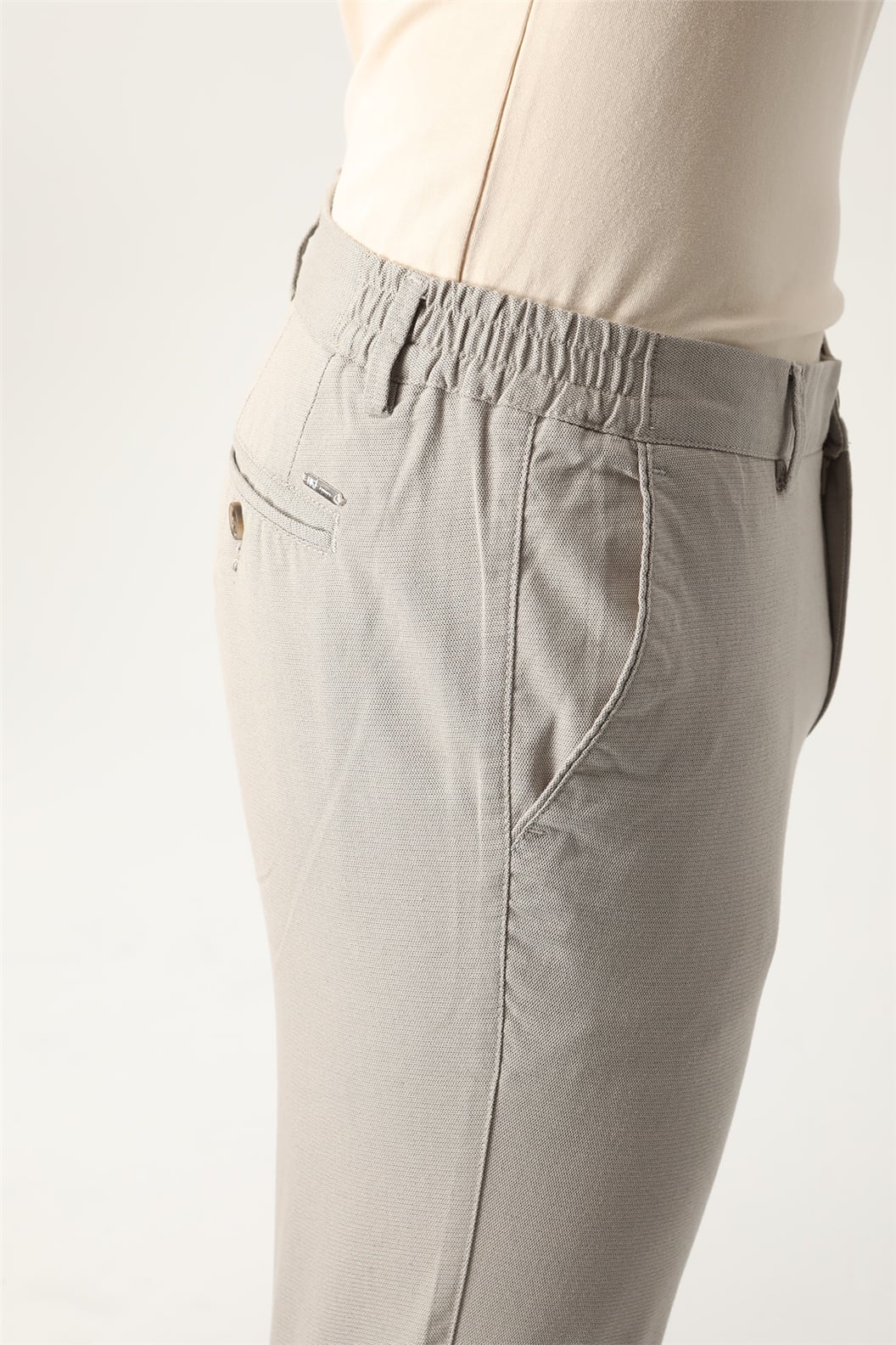 Bej Comfort Fit Pantolon