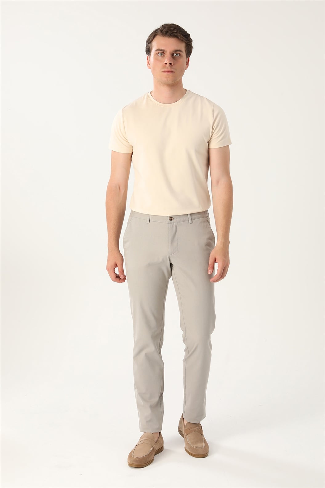 Bej Comfort Fit Pantolon