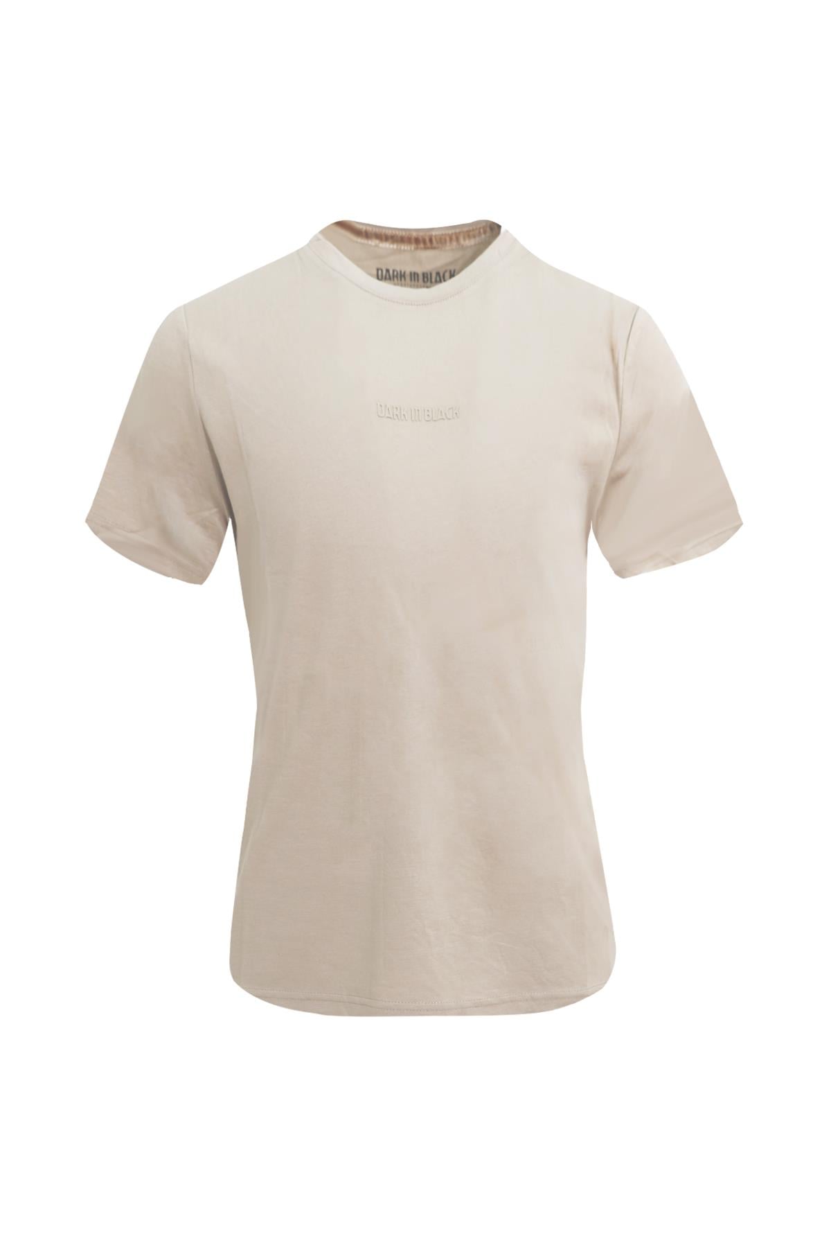 BEJ Dark In Black Modal Bisiklet Yaka T-shirt