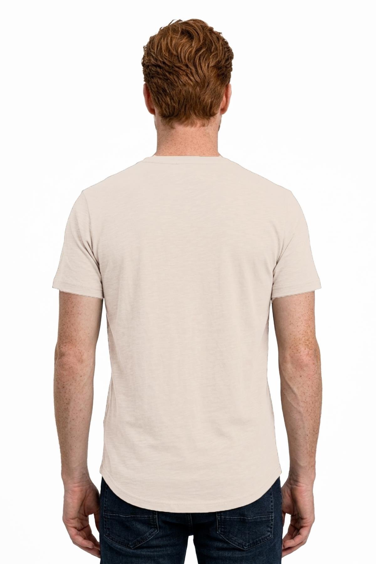 BEJ Dark In Black Modal Bisiklet Yaka T-shirt
