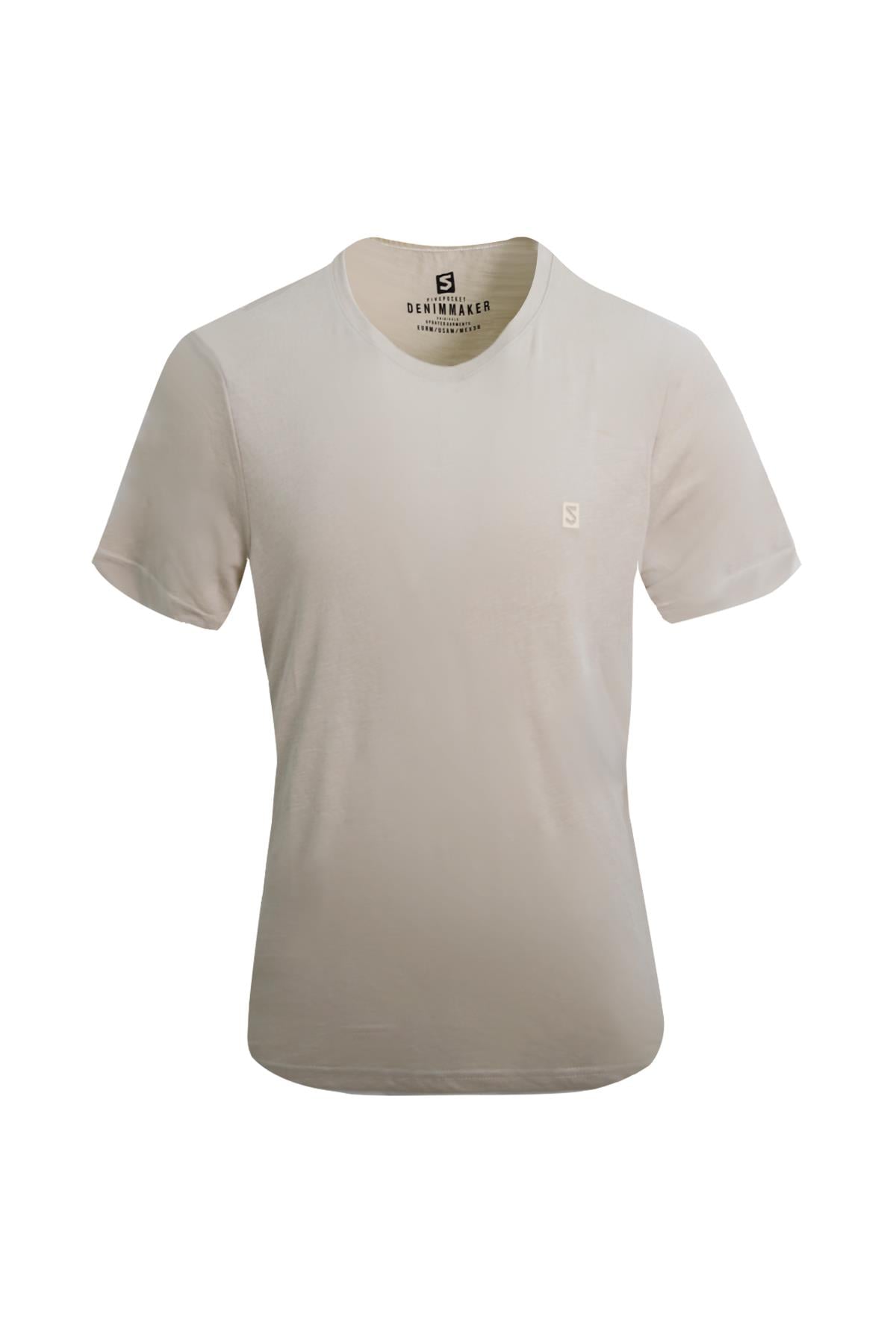 BEJ Denim Marker Modal Bisiklet Yaka T-shirt