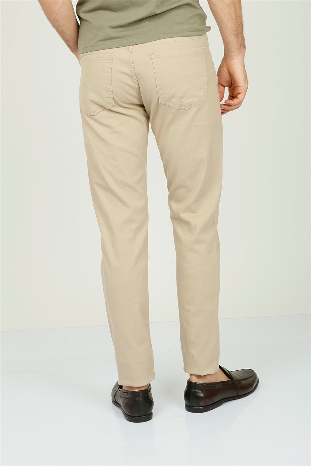 Bej Slim Fit 5 Cep Pantolon