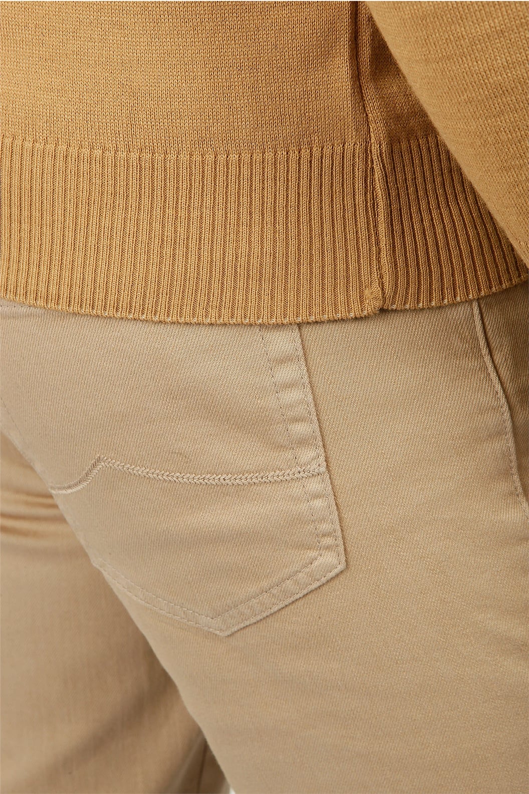 Bej Slim Fit Chino Pantolon