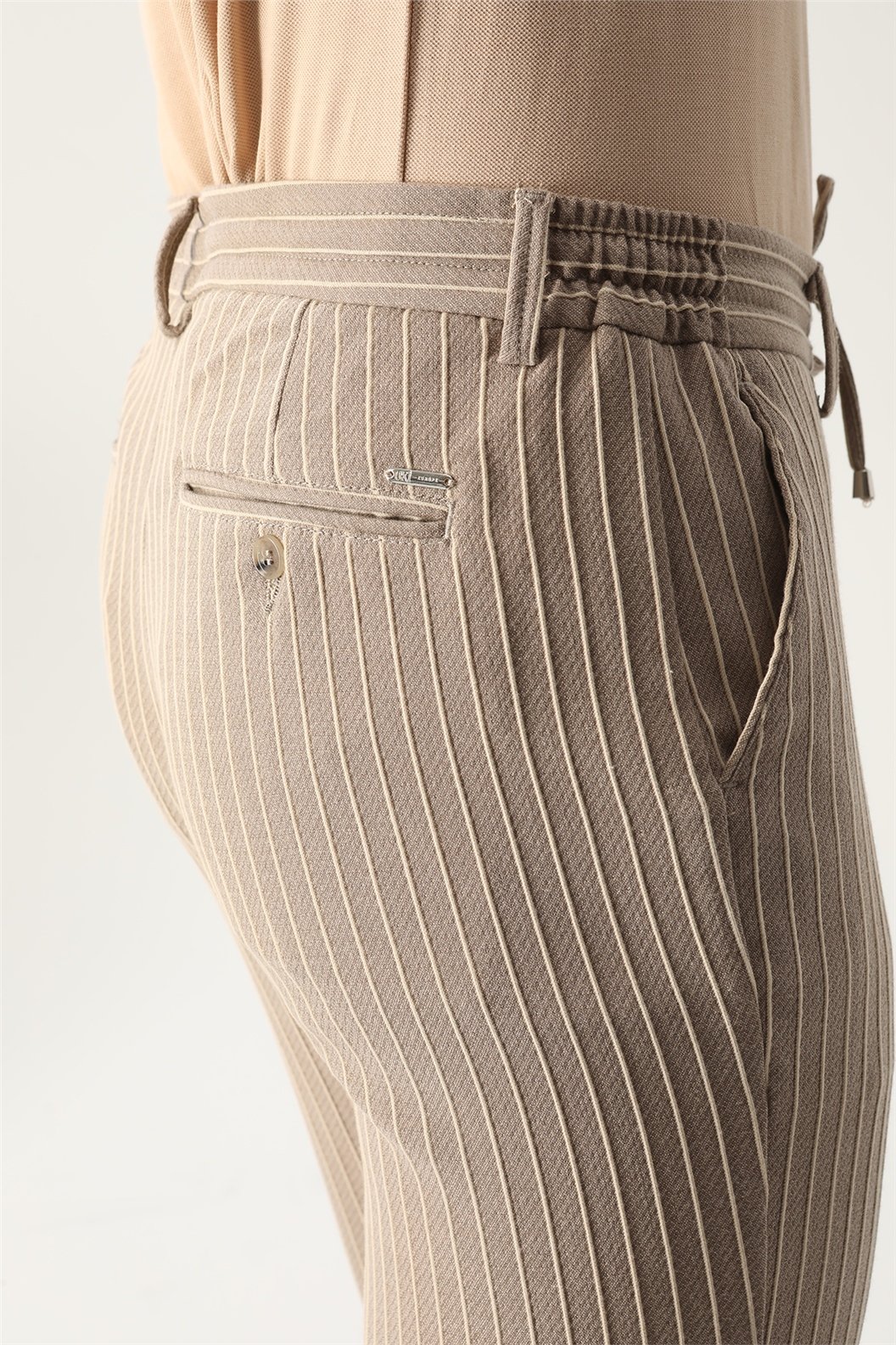 Bej Slim Fit Jogger Pantolon