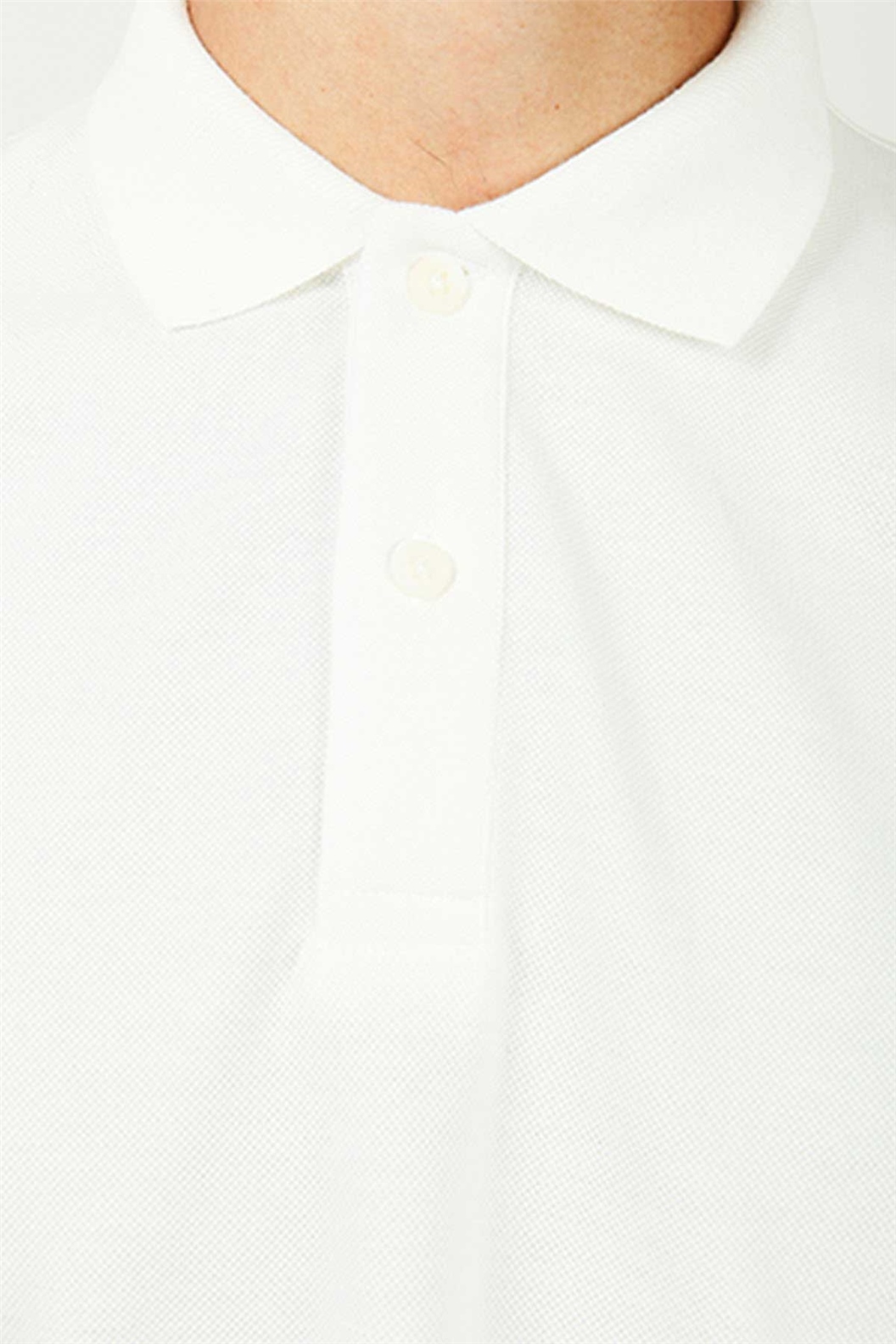 Beyaz Polo Yaka Comfort Fit Pike T-shirt