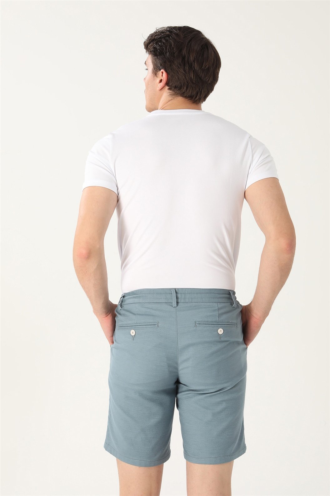 Beyaz Slim Fit Bisiklet Yaka Basic T-Shirt