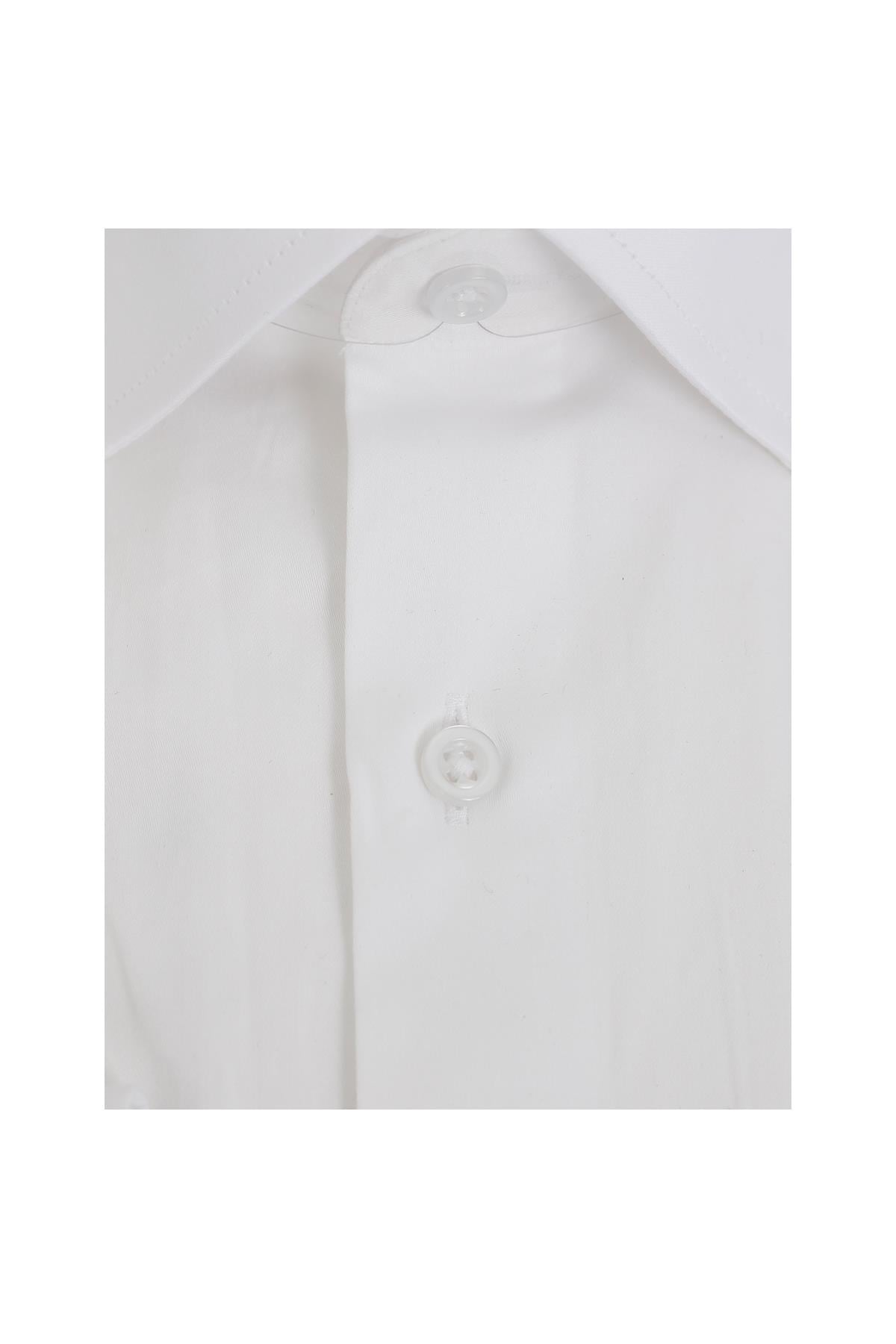 BEYAZ Slim Fit Uzun Kol Gömlek