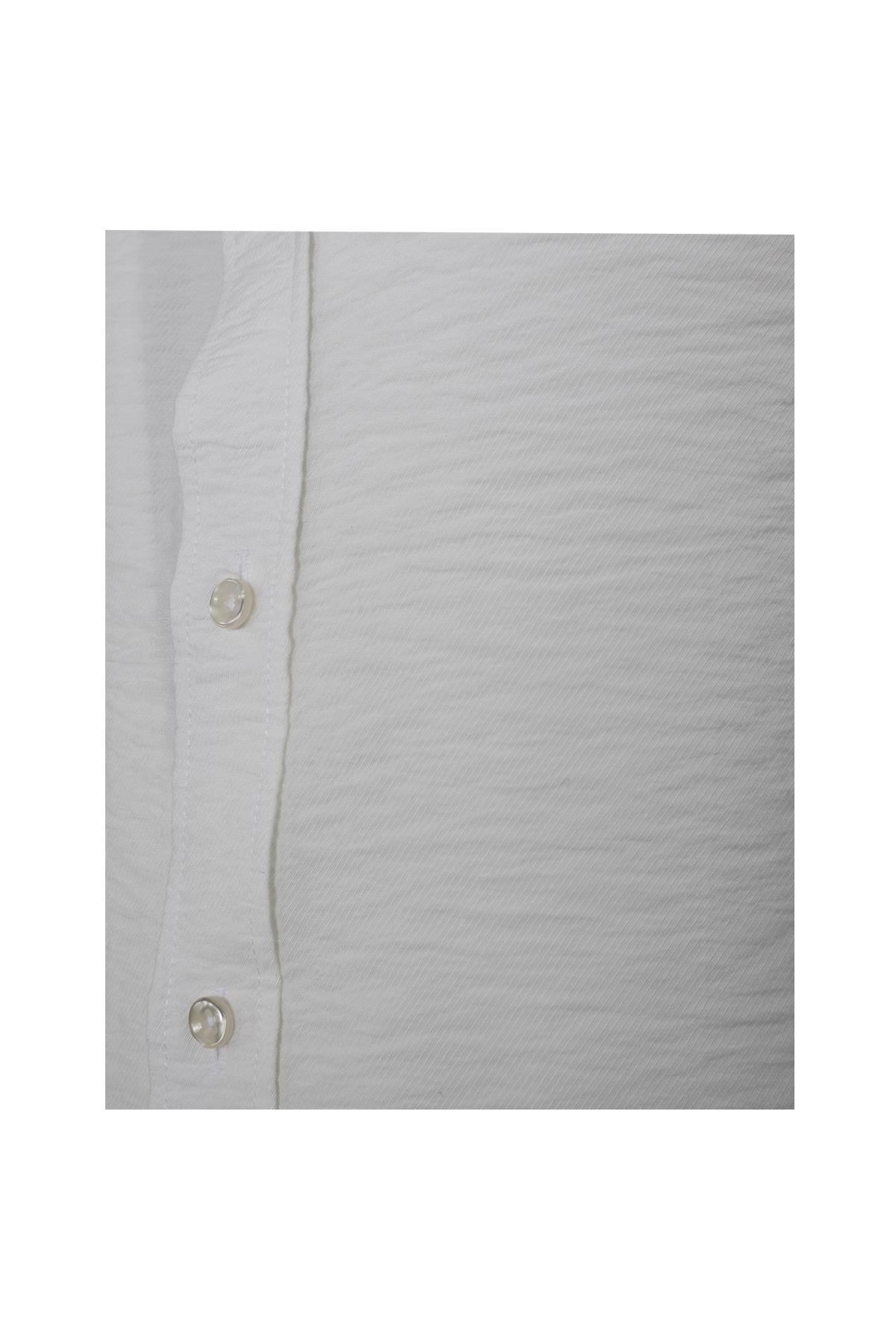 Beyaz Slim Fit Uzun Kol Gömlek