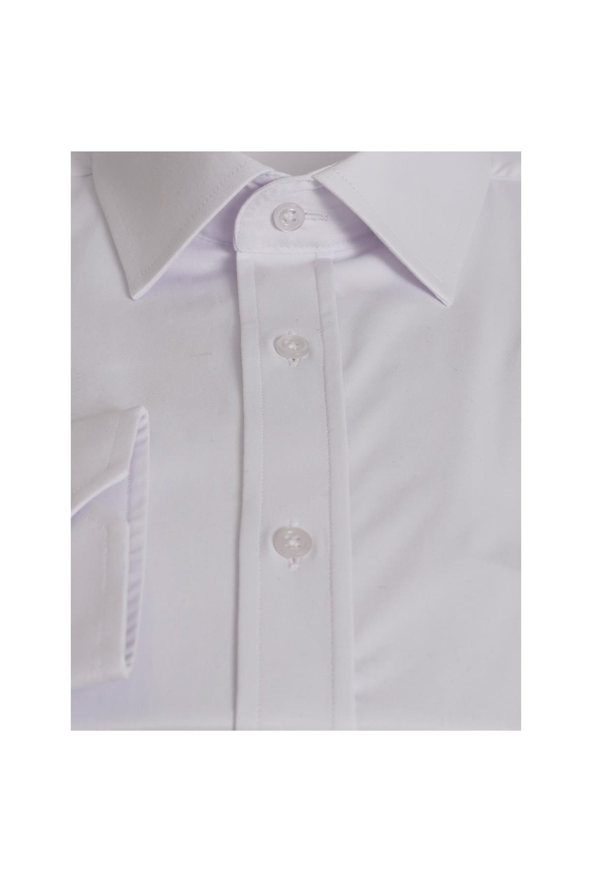 BEYAZ Slim Fit Uzun Kol Gömlek