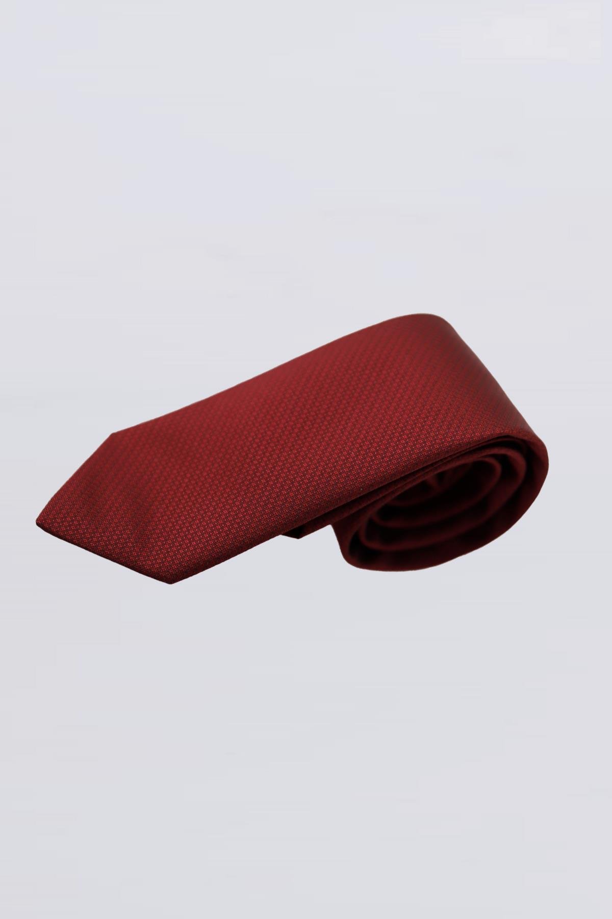 BORDO Desenli Kravat