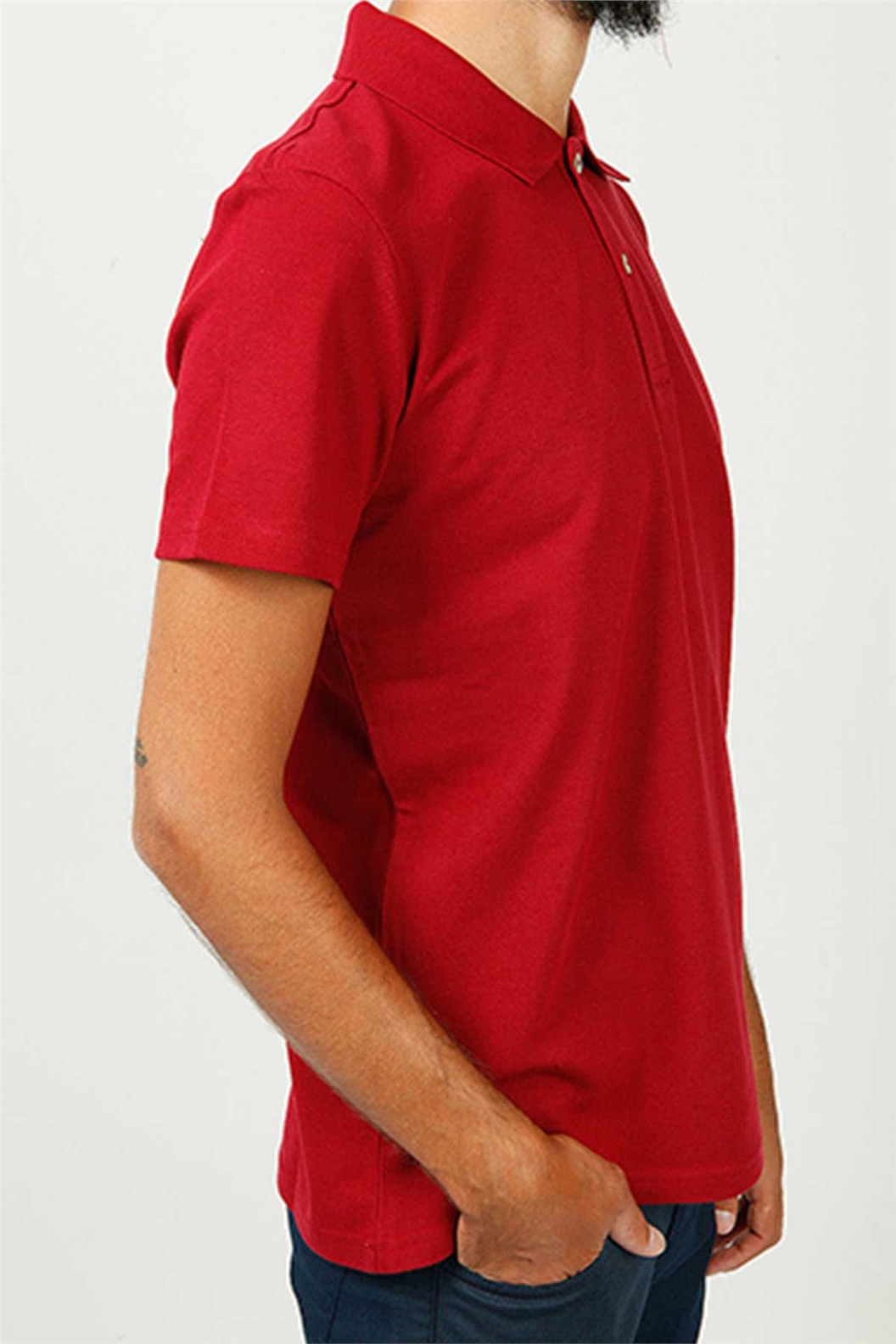 Bordo Polo Yaka Comfort Fit Pike T-shirt