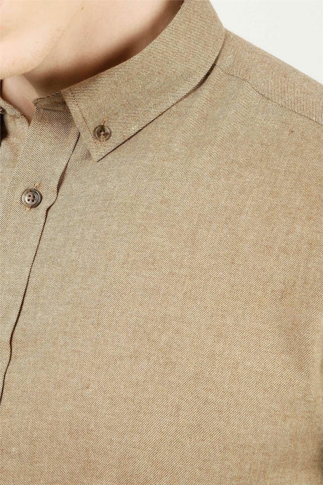 Camel Comfort Fit Uzun Kol Gömlek