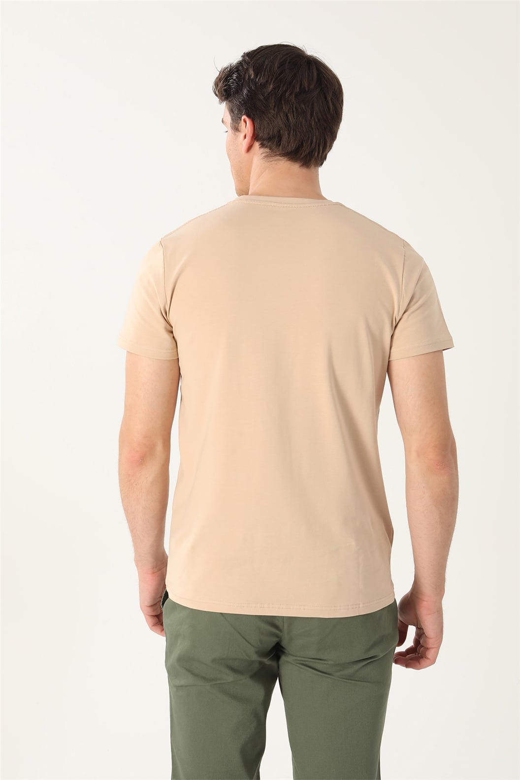 Camel Slim Fit Bisiklet Yaka Basic T-Shirt
