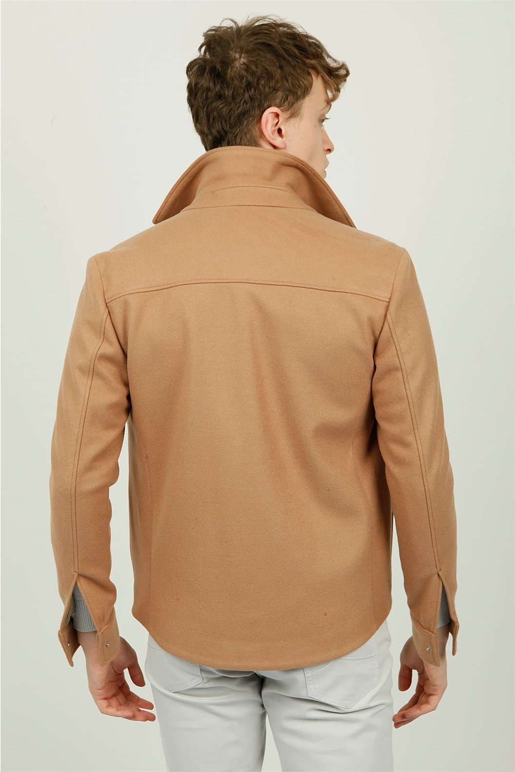 Camel Slim Fit Gömlek Ceket