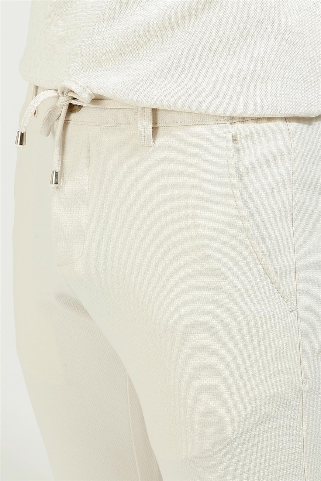 Ekru Comfort Fit Jogger Pantolon