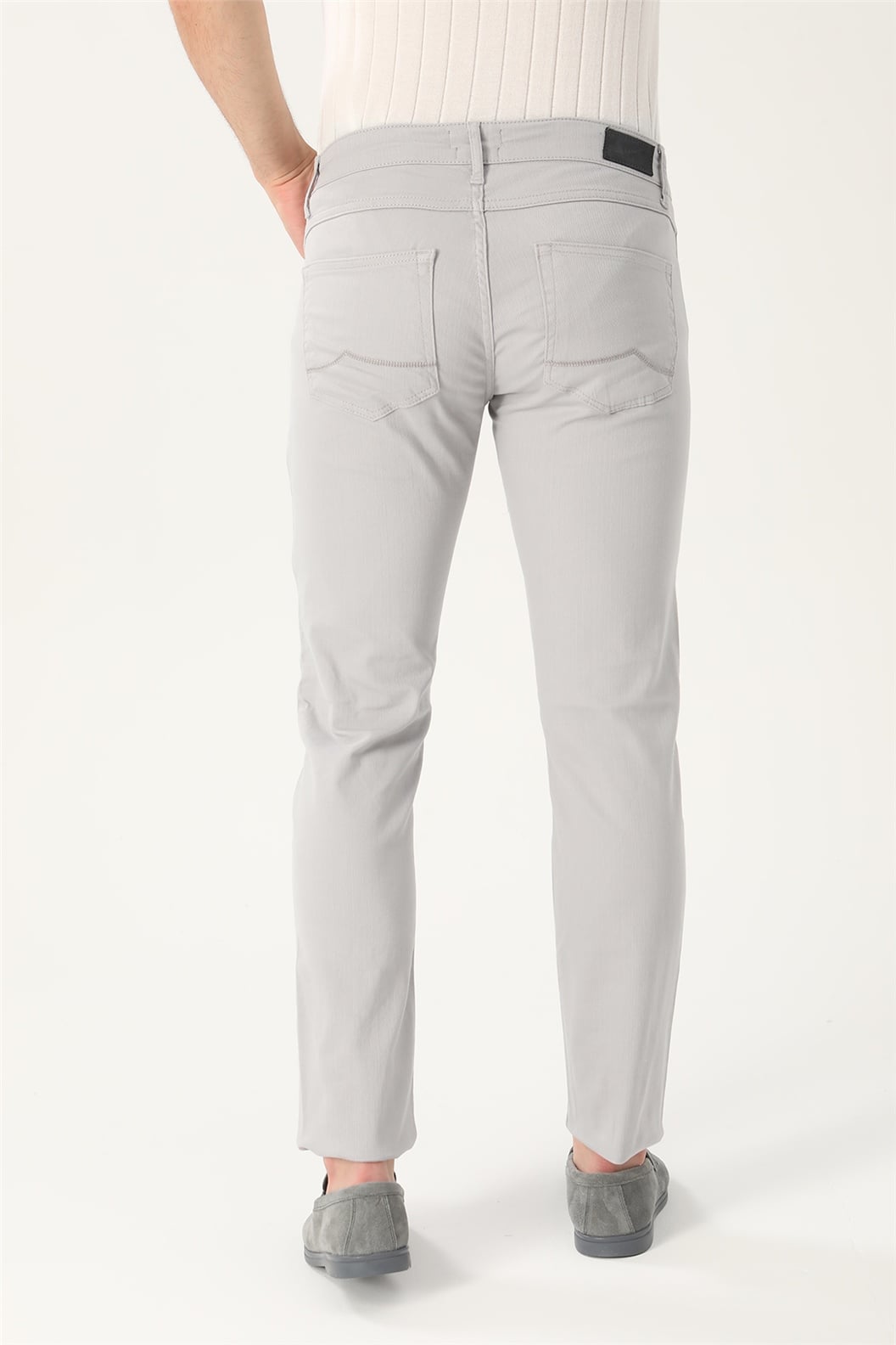 Gri Comfort Fit 5 Cep Pantolon
