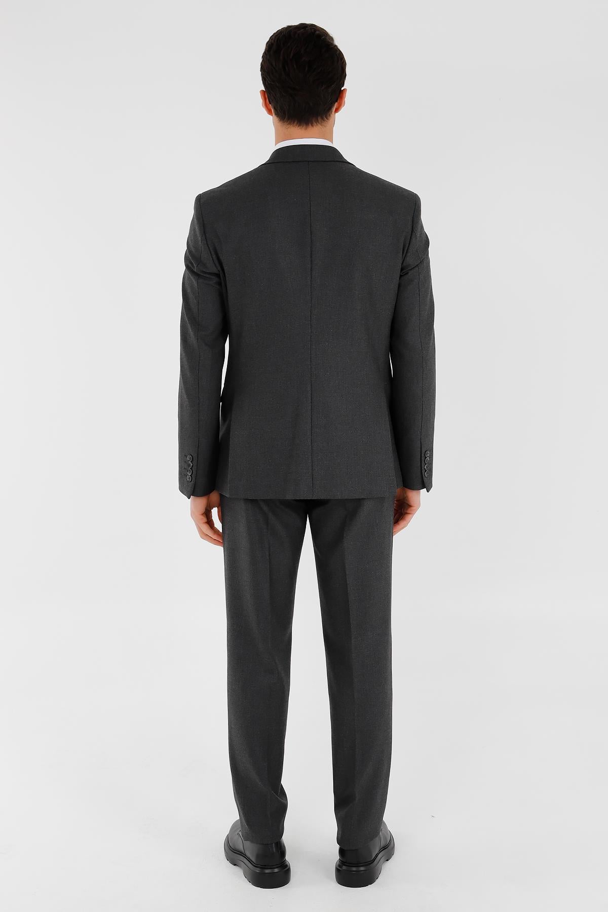 Gri Comfort Fit 6 Drop Takım Elbise