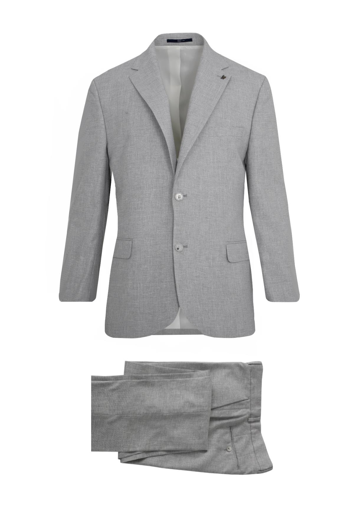 Gri Comfort Fit 6 Drop Takım Elbise