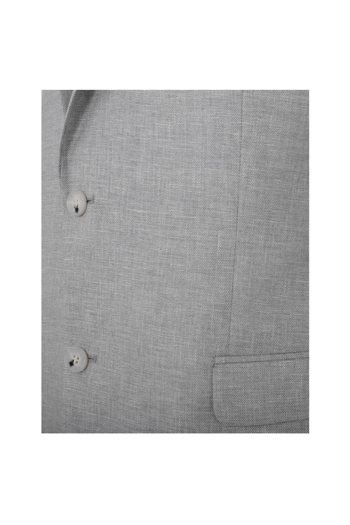 Gri Comfort Fit 6 Drop Takım Elbise