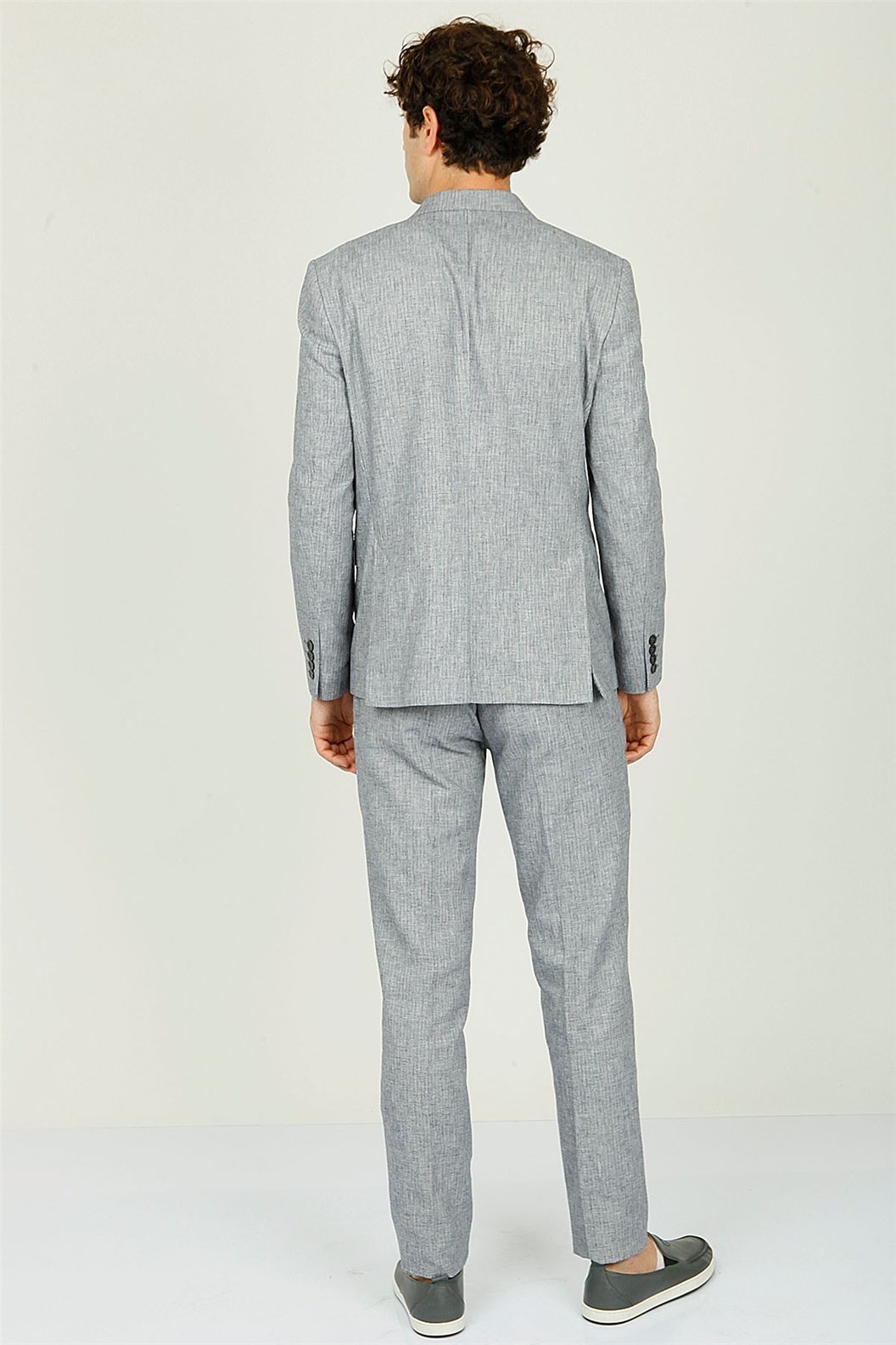 Gri Comfort Fit 6 Drop Takım Elbise