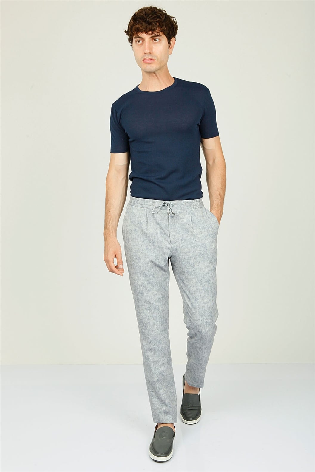 Gri Comfort Fit Jogger Pantolon