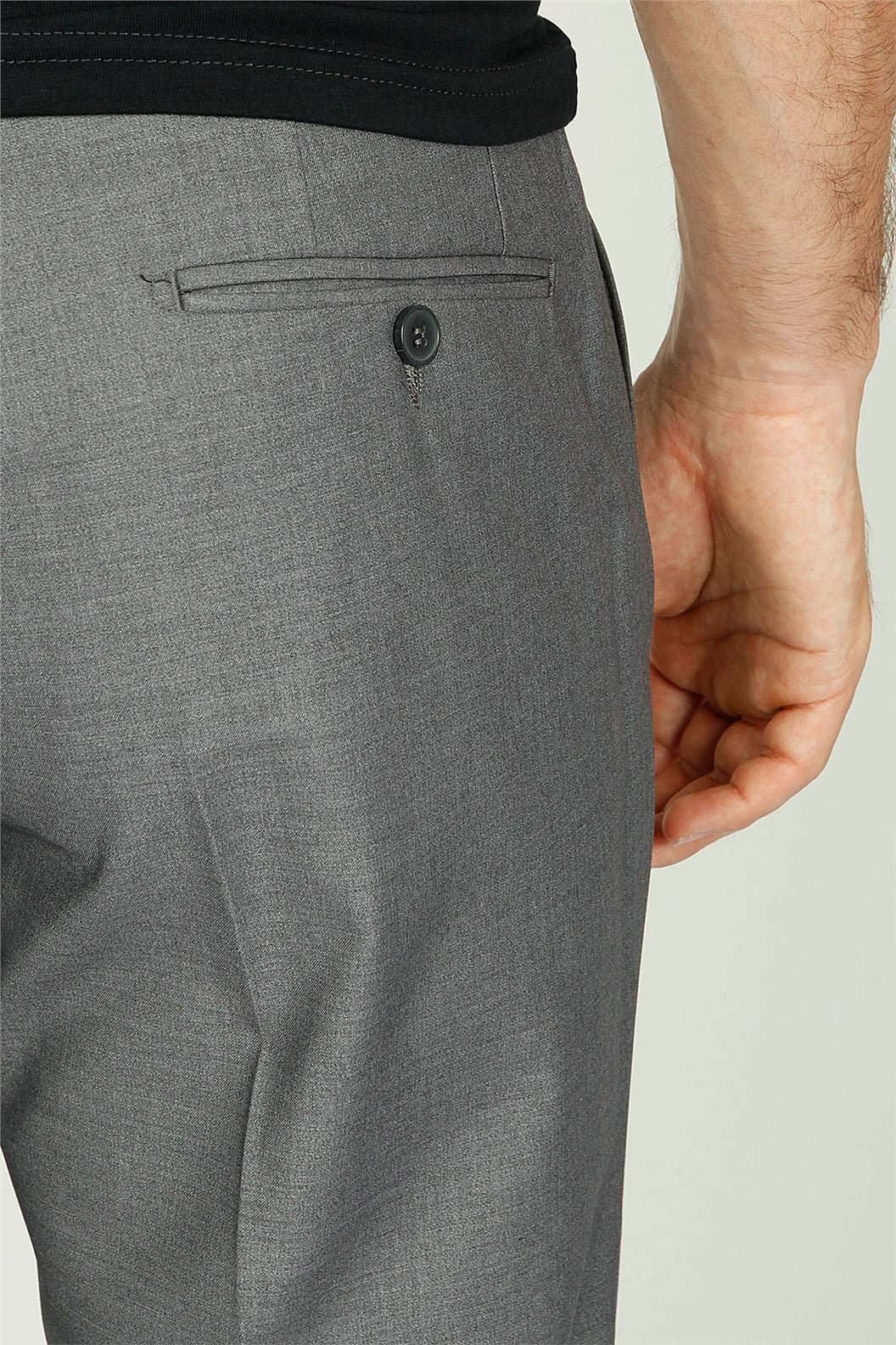 Gri Comfort Fit Pilesiz Pantolon
