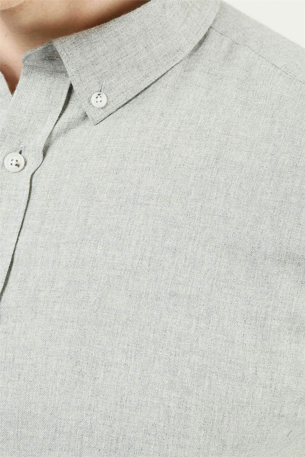 Gri Comfort Fit Uzun Kol Gömlek
