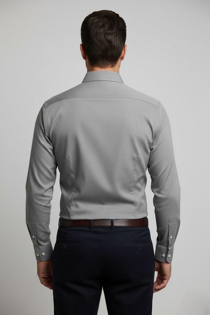 GRİ Comfort Fit Uzun Kol Gömlek