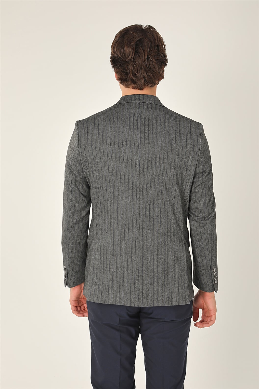 Gri Regular Fit 4 Drop Ceket