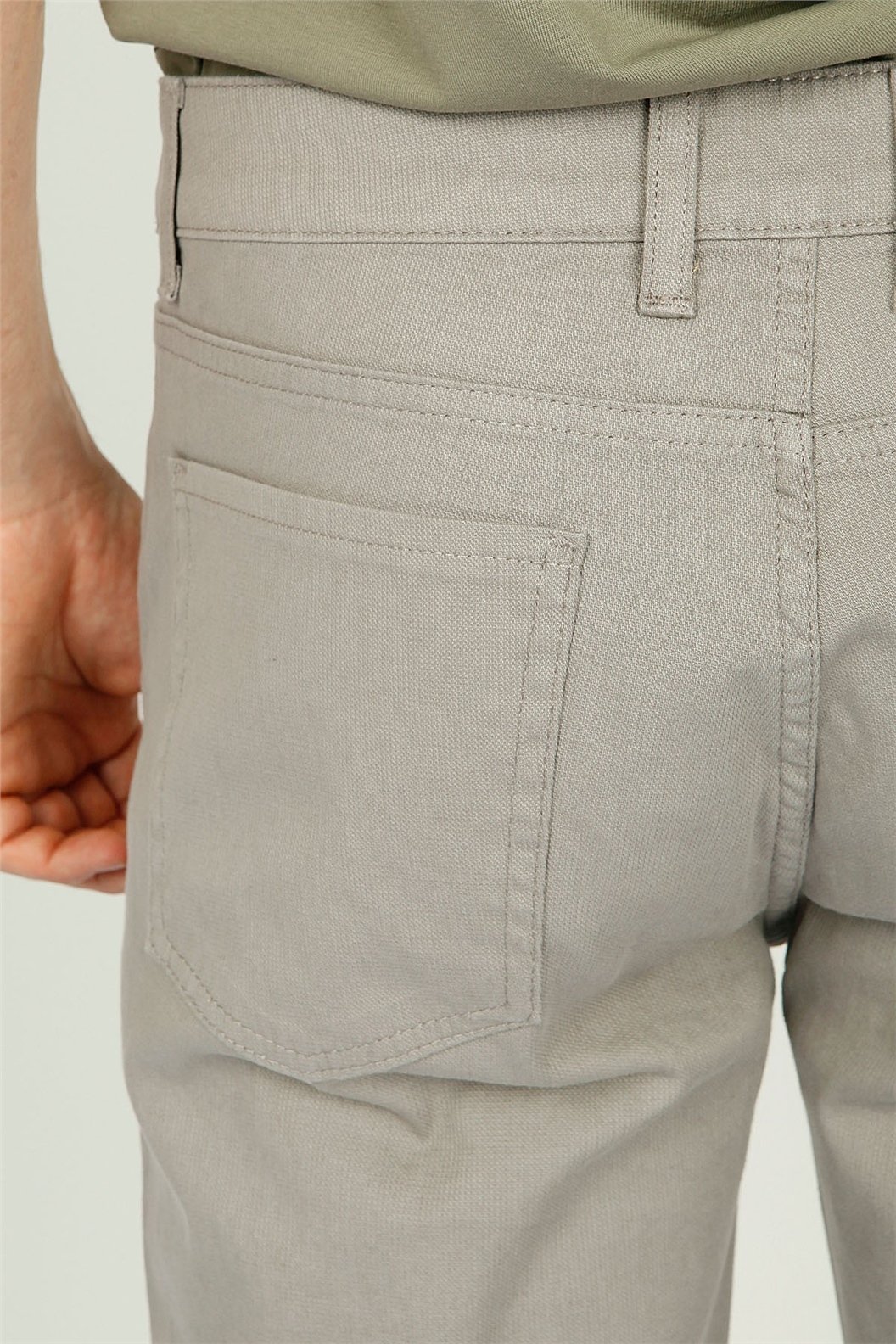 Gri Slim Fit 5 Cep Pantolon