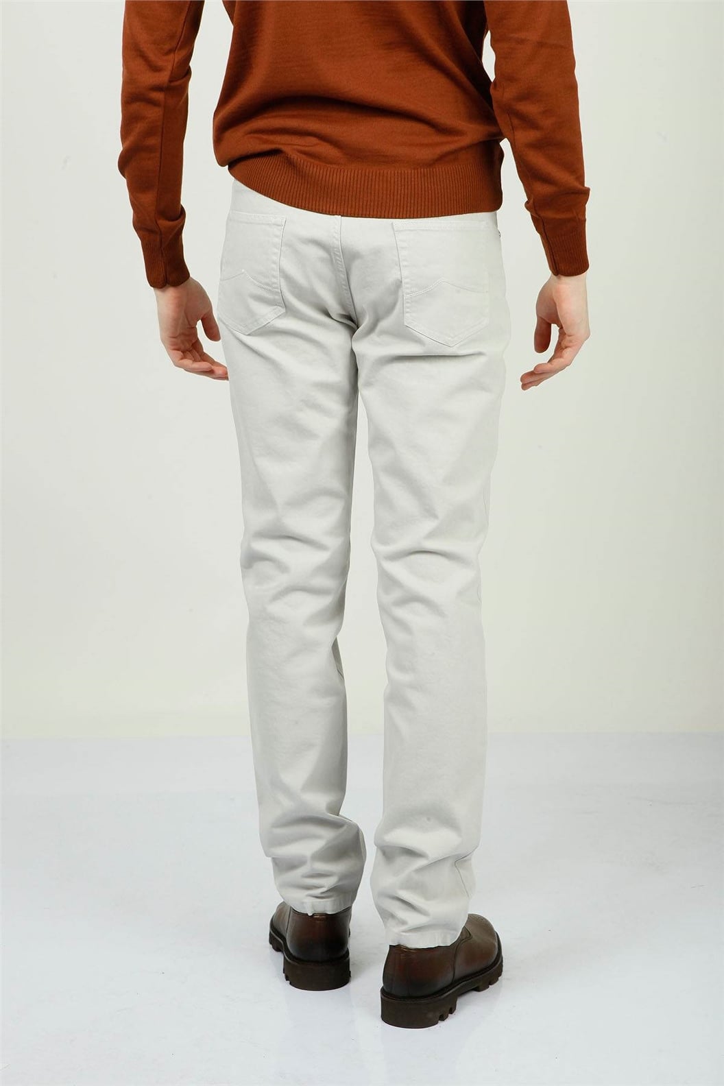 Gri Slim Fit Chino Pantolon