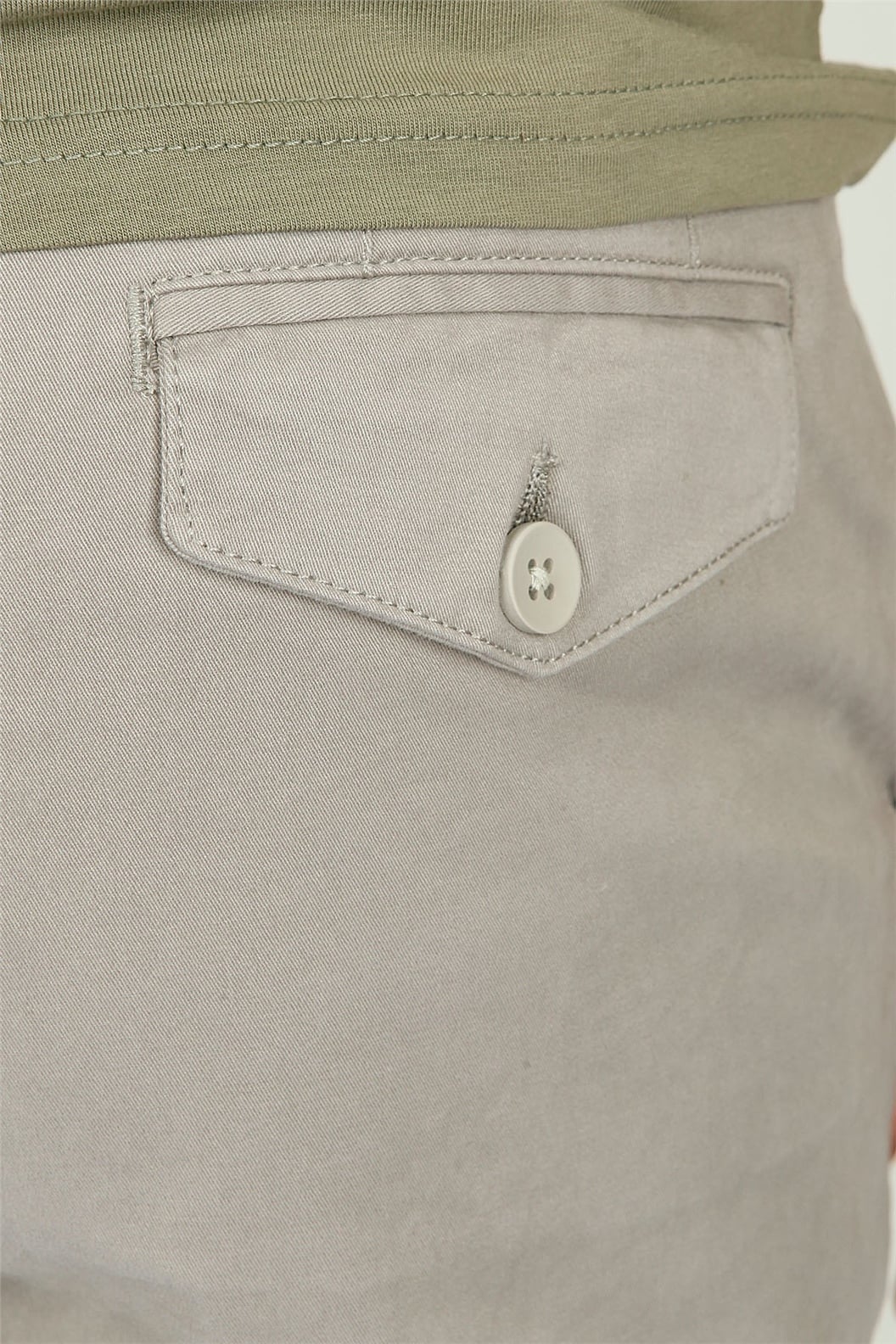 Gri Slim Fit Chino Pantolon